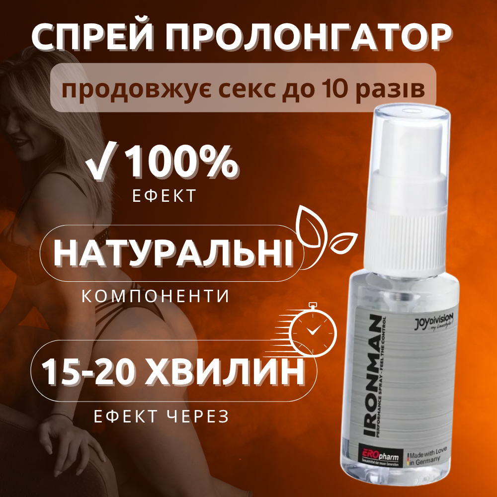 Хиты продаж - Спрей пролонгатор-JOY Division IRONMAN