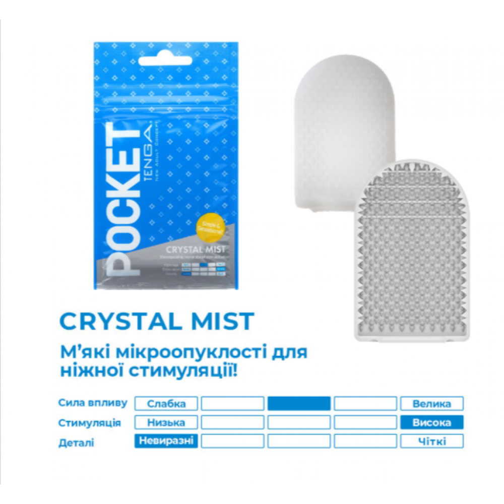Мастурбаторы без вибрации - Карманный Мастурбатор TENGA Pocket Crystal Mist 1