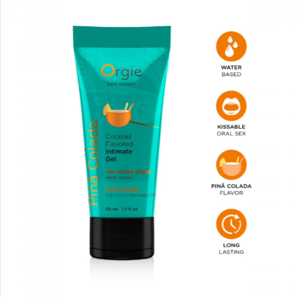 Оральные смазки - Лубрикант на водной основе Orgie Lube Tube Pina Colada, вкус и аромат пина колады 2