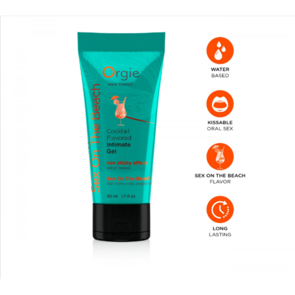 Оральные смазки - Лубрикант на водной основе Orgie Lube Tube Sex On The Beach, персиково-апельсиновый вкус 3