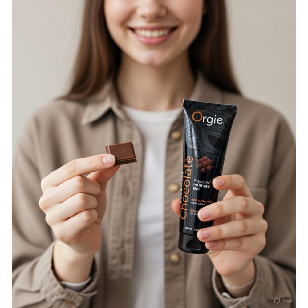 Оральные смазки - Лубрикант на водной основе Orgie Lube Tube Chocolate, со вкусом и ароматом шоколада 3