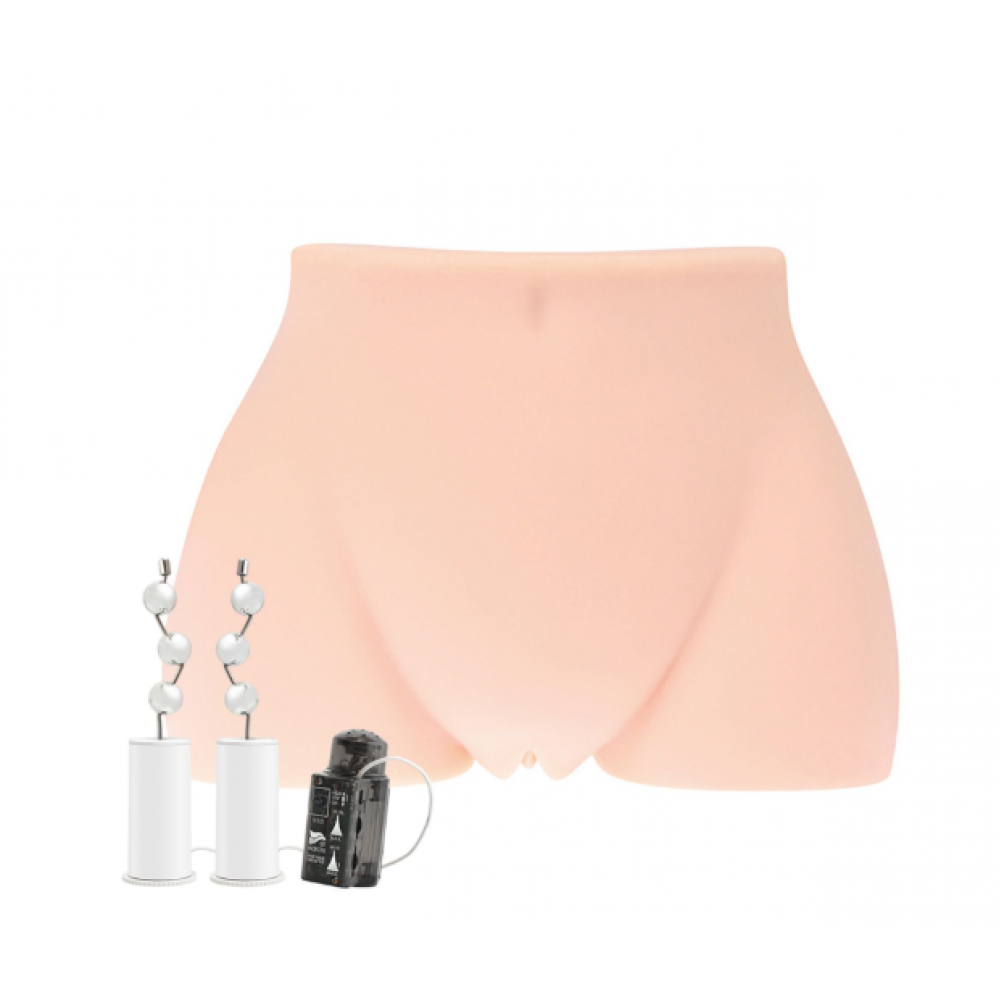 Мастурбатори з вібрацією - Мастурбатор-полуторс Kokos Cherry 2WayPlus з функцією масажу та вібрацією з вібрацією і масажем, два входи: вагіна і попка 1