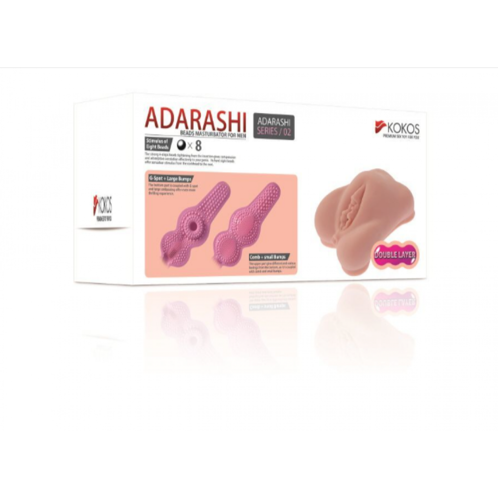 Мастурбаторы без вибрации - Мастурбатор-вагина двухслойный Kokos Adarashi -2 Double Layer 1