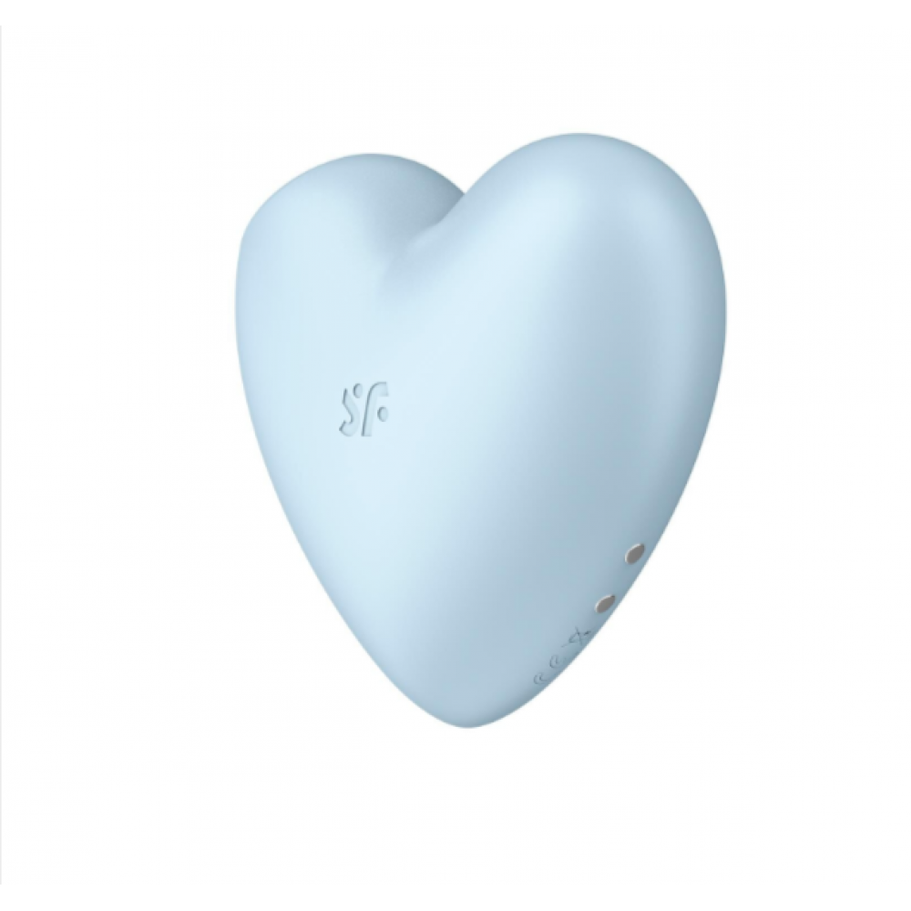 Вакуумный вибратор - Вакуумный стимулятор-сердечко с вибрацией Satisfyer Cutie Heart Blue 2
