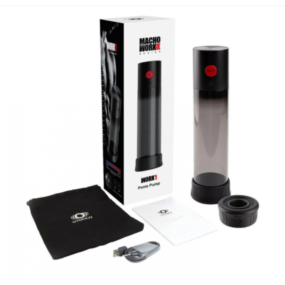 Помпы - Автоматическая вакуумная помпа Otouch MACHO WORK 1, 2 кольца 26 мм и 36 мм, LED-индикатор, до 20 см 3