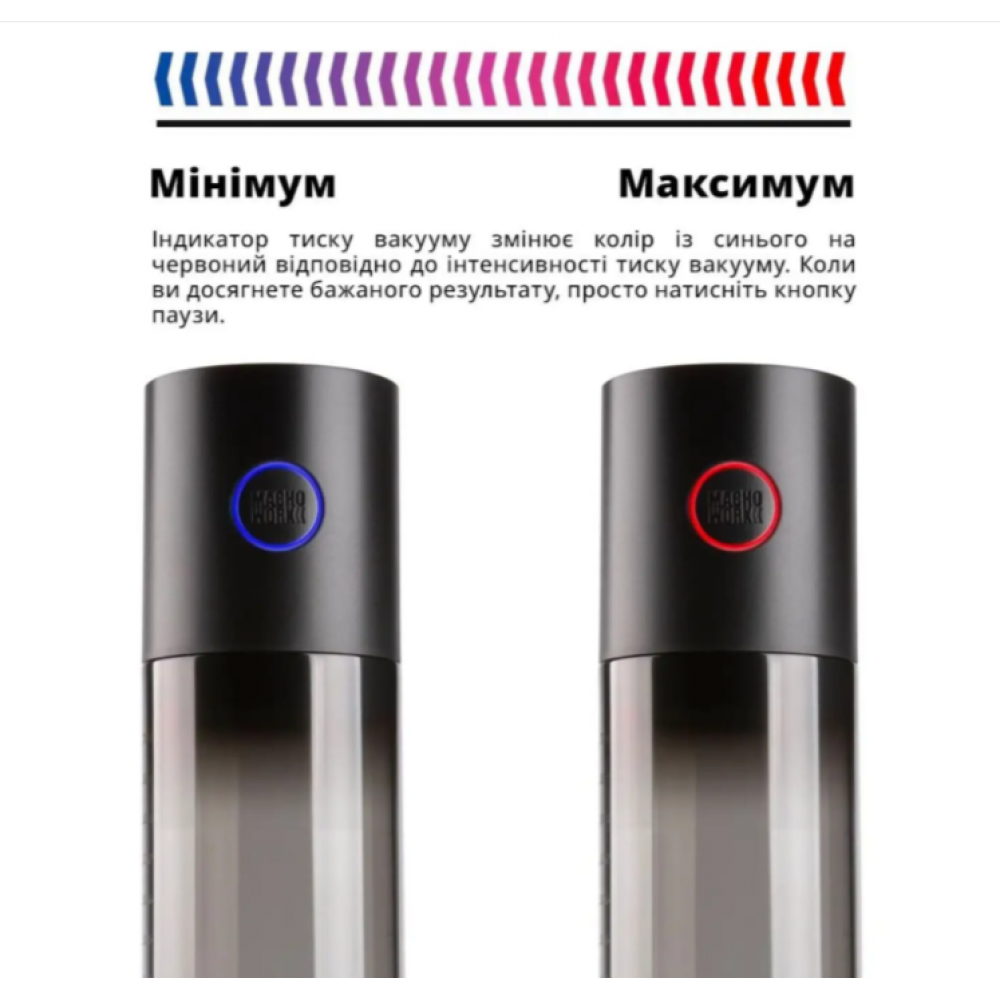 Помпы - Автоматическая вакуумная помпа Otouch MACHO WORK 1, 2 кольца 26 мм и 36 мм, LED-индикатор, до 20 см 1