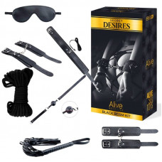 Набір БДСМ аксесуарів Alive Secret Desires Black BDSM Kit (8 шт)