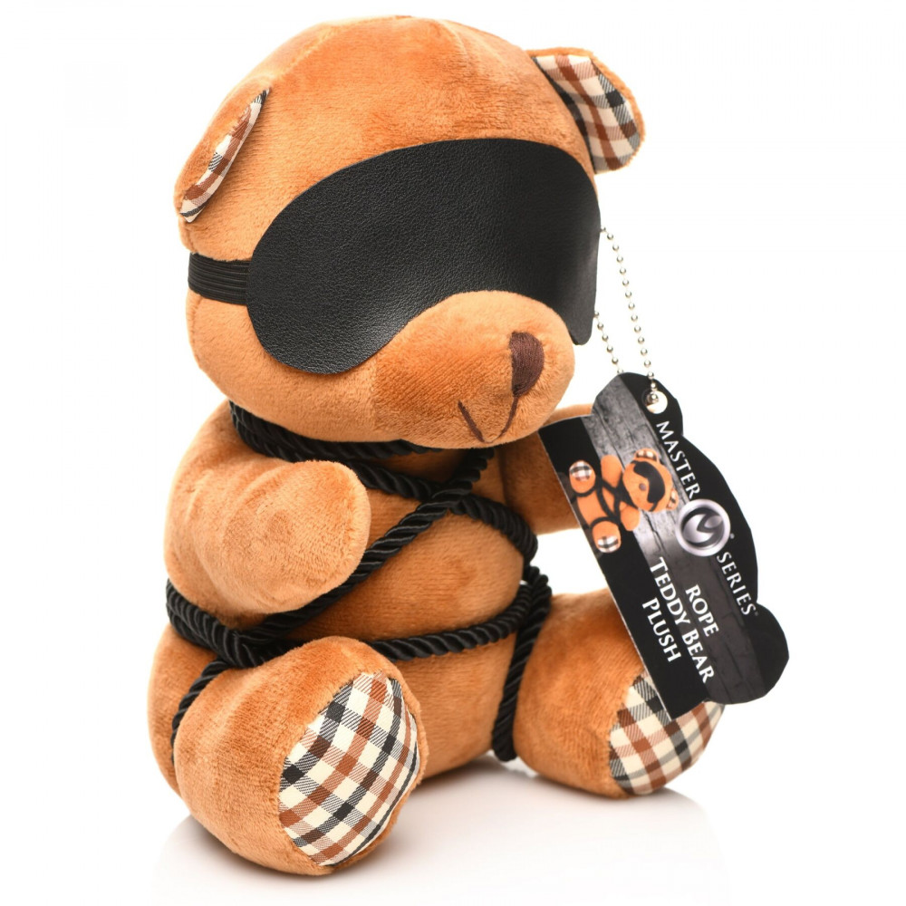 Секс приколы - Плюшевый БДСМ медвежонок ROPE Teddy Bear БДСМ в кожаной маске и обвязке 4