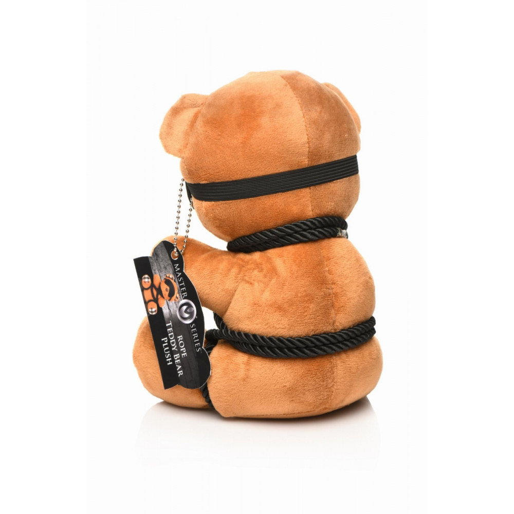 Секс приколы - Плюшевый БДСМ медвежонок ROPE Teddy Bear БДСМ в кожаной маске и обвязке 3