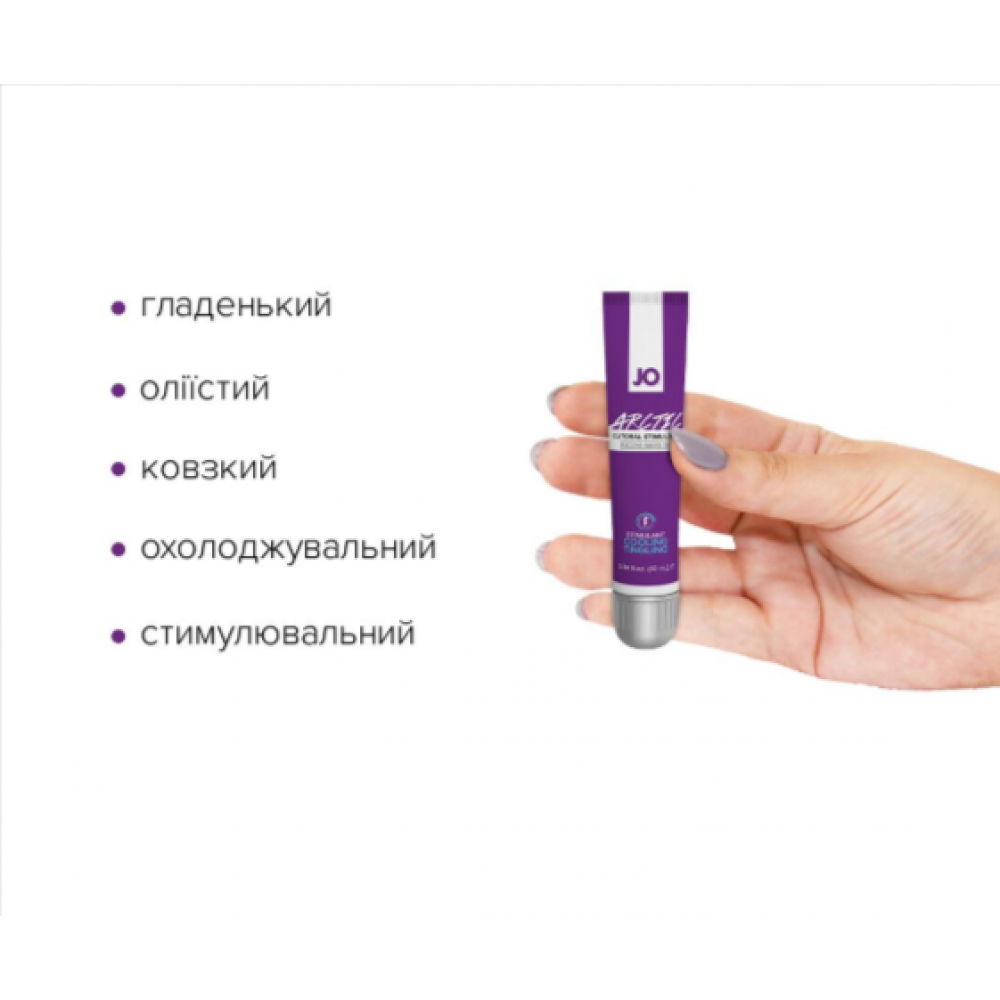 Жіночі змазки - Стимулювальний гель для клітора JO ARCTIC COOLING (10 мл) охолоджувальний 4