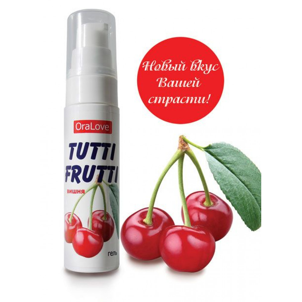 Оральные смазки - Оральный лубрикант "Tutti-frutti вишня" 30 ml