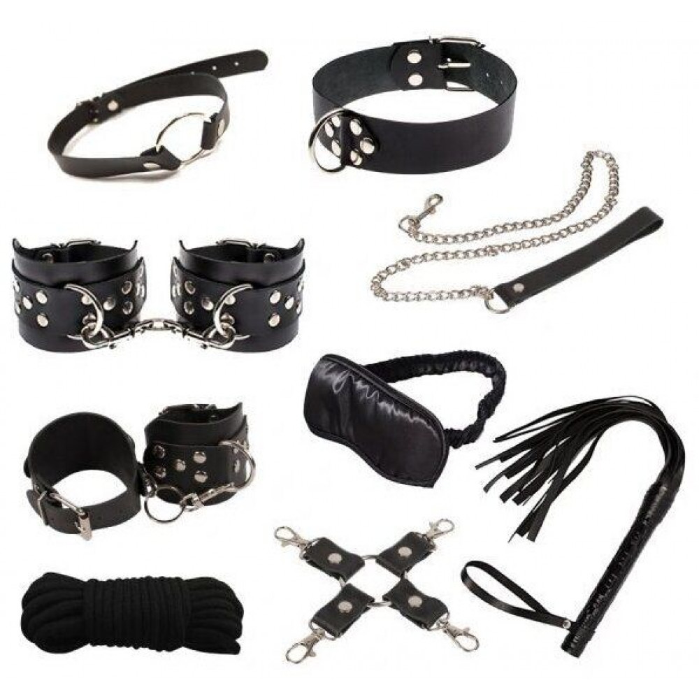 Наборы для БДСМ - Набор Exxtreme Sex BDSM Leather Set Max, Black