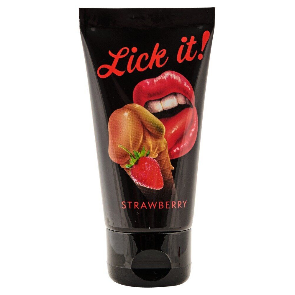 Оральные смазки - Оральный гель-лубрикант "Lick-it Strawberry" 50 мл