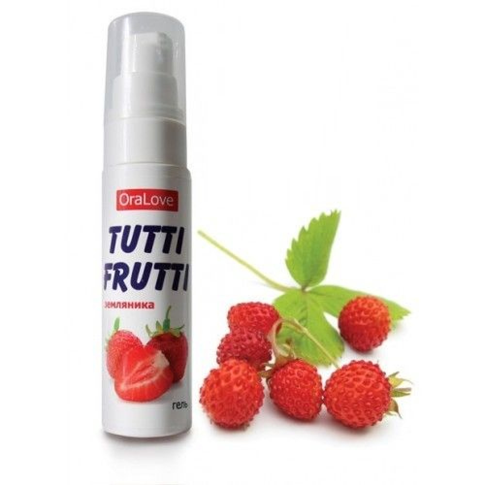Оральные смазки - Оральный лубрикант "Tutti-frutti земляника" 30 ml