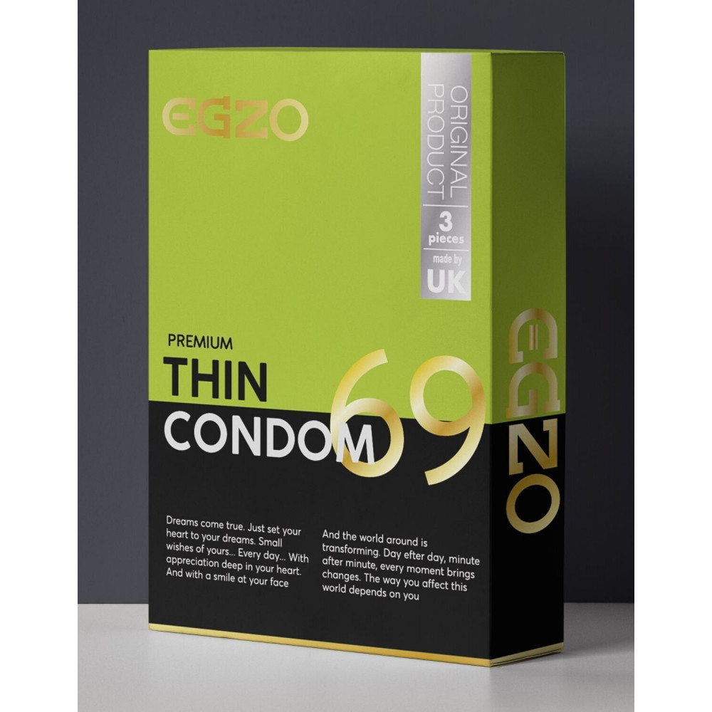 Презервативы - Тонкие презервативы EGZO "Thin" №3 1
