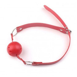 Кляп шар Classic plastic Red, SKN-KK07