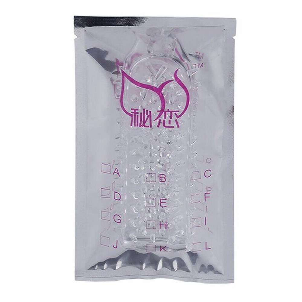 Насадки на член - Стимулирующая насадка-презерватив AR026E 2