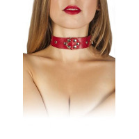 Ошейник Leather Restraints Collar, red