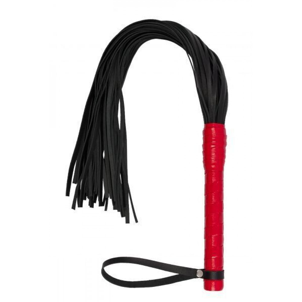Плети, стеки, флоггеры, тиклеры - Флогер Premium Leather Flogger Red 1