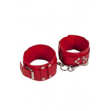 Оковы Leather Dominant Leg Cuffs, red