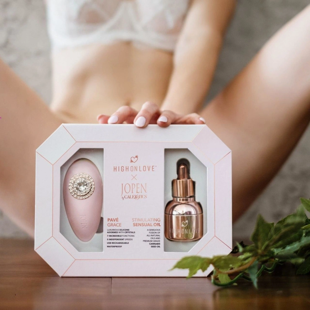 Секс боксы - Подарочный набор HighOnLove & JOPEN: Objects of Desire (капли для клитора и вибратор с кристаллами) 4