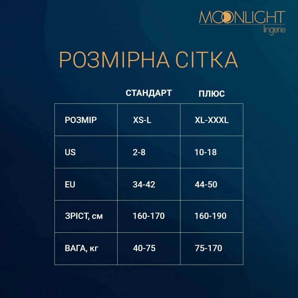 Ролевые костюмы - Платье-бодистокинг Moonlight Plus Model 01 XL-XXXL Black, мини, без рукавов 1