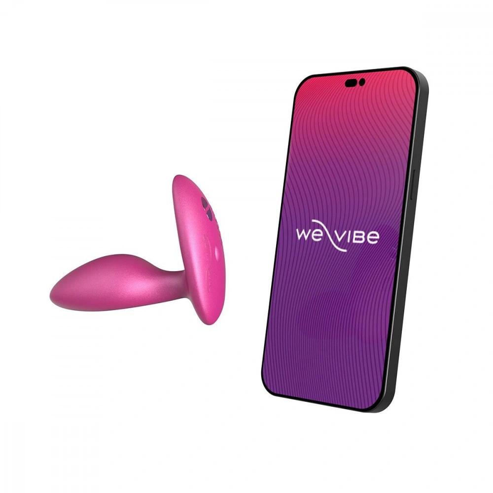 Анальные игрушки с вибрацией - Анальная вибропробка We-Vibe Ditto+ Cosmic Pink, смарт, с пультом 8