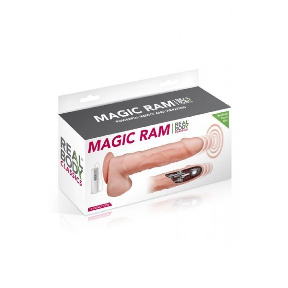 Фаллоимитаторы - Фаллоимитатор Real Body Magic Ram, вибрация, 4 см 2