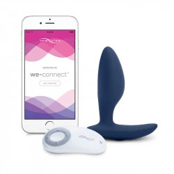 Анальная вибропробка We-Vibe Ditto Moonlight Blue, смарт, с пультом