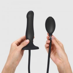 Фаллоимитатор Strap-On-Me Inflatable Plug Noir, надувной, 6 см