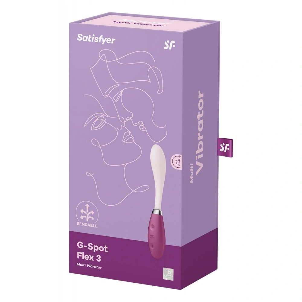 Стимулятор точки G - Вібратор Satisfyer G-Spot Flex 3 Red, гнучкий стовбур із фіксацією положення 1