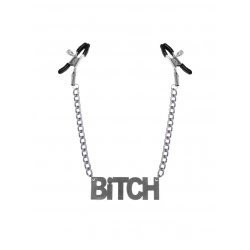 Зажимы для сосков Feral Feelings Nipple Clamps Bitch, серебро/черный