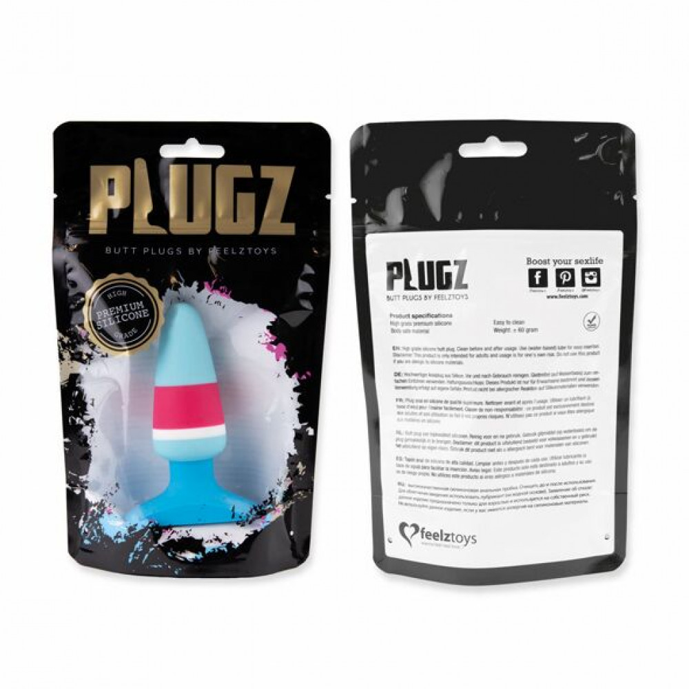 Анальные игрушки без вибрации - Анальная пробка FeelzToys Plugz Nr. 1, цветная, 3 размера 3