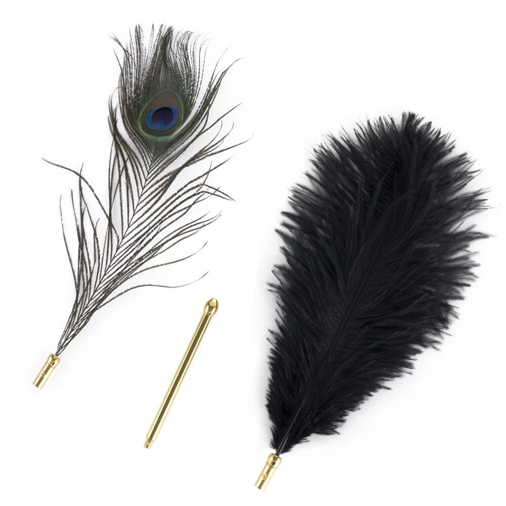 Плетки, стеки, флогери, тиклери - Тиклер LOCKINK SEVANDA Peacock Feather Tickler, перо павича