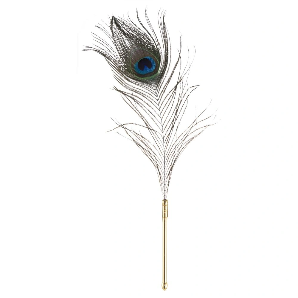 Плетки, стеки, флогери, тиклери - Тиклер LOCKINK SEVANDA Peacock Feather Tickler, перо павича 8