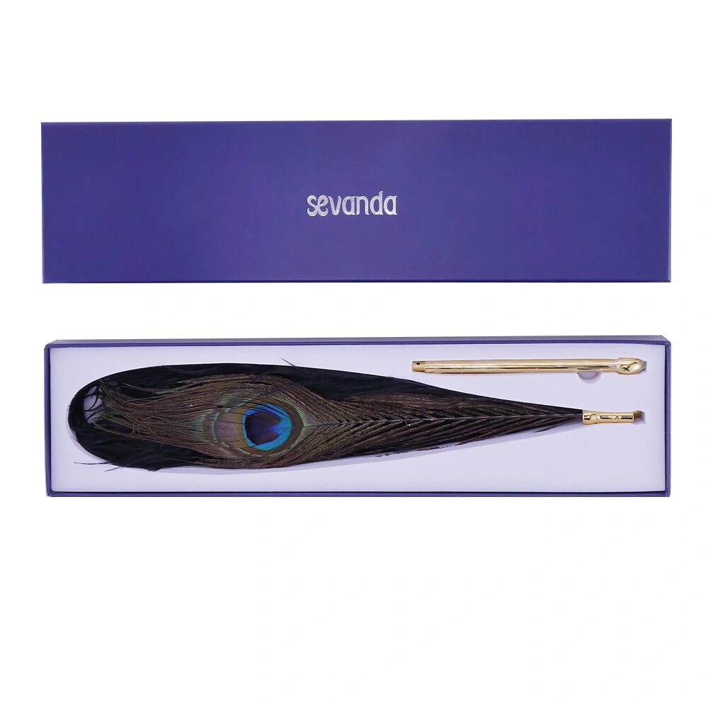 Плетки, стеки, флогери, тиклери - Тиклер LOCKINK SEVANDA Peacock Feather Tickler, перо павича 2