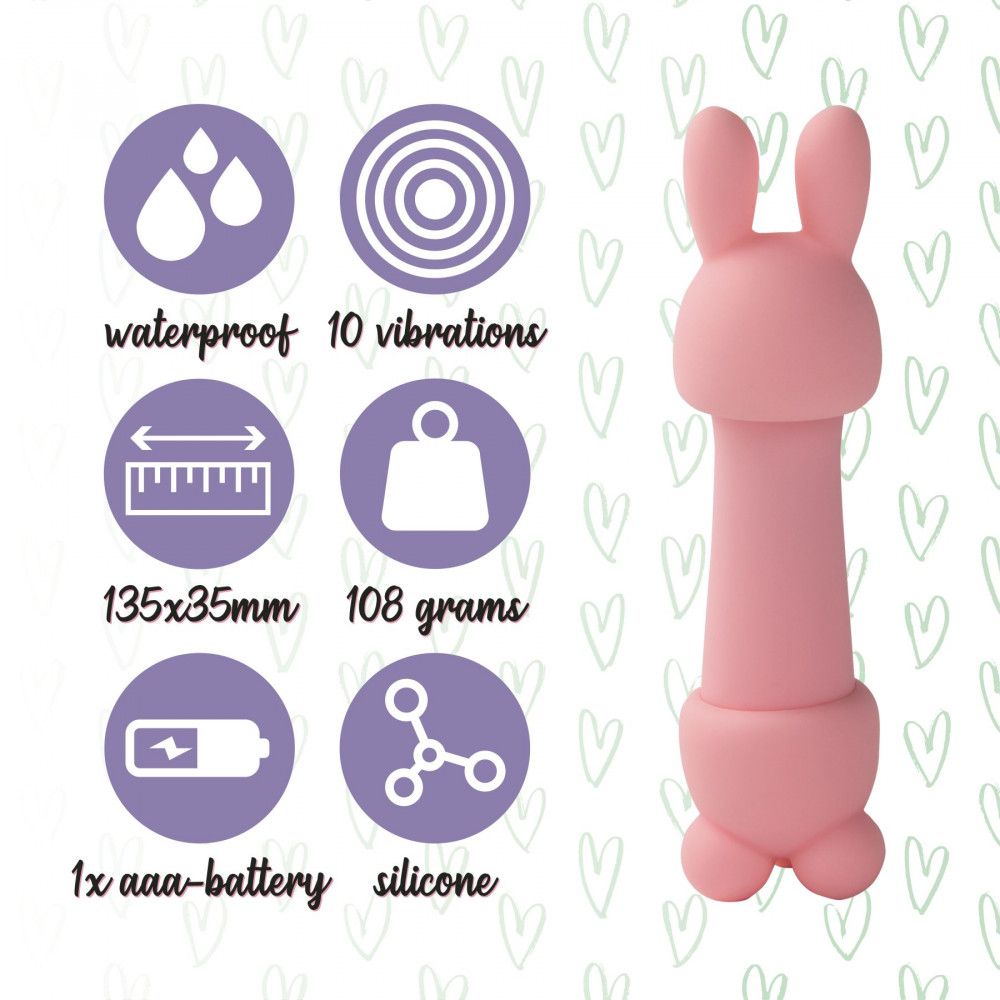 Вибропули и мини-вибраторы - Мини-вибратор FeelzToys Mister Bunny, Pink 2
