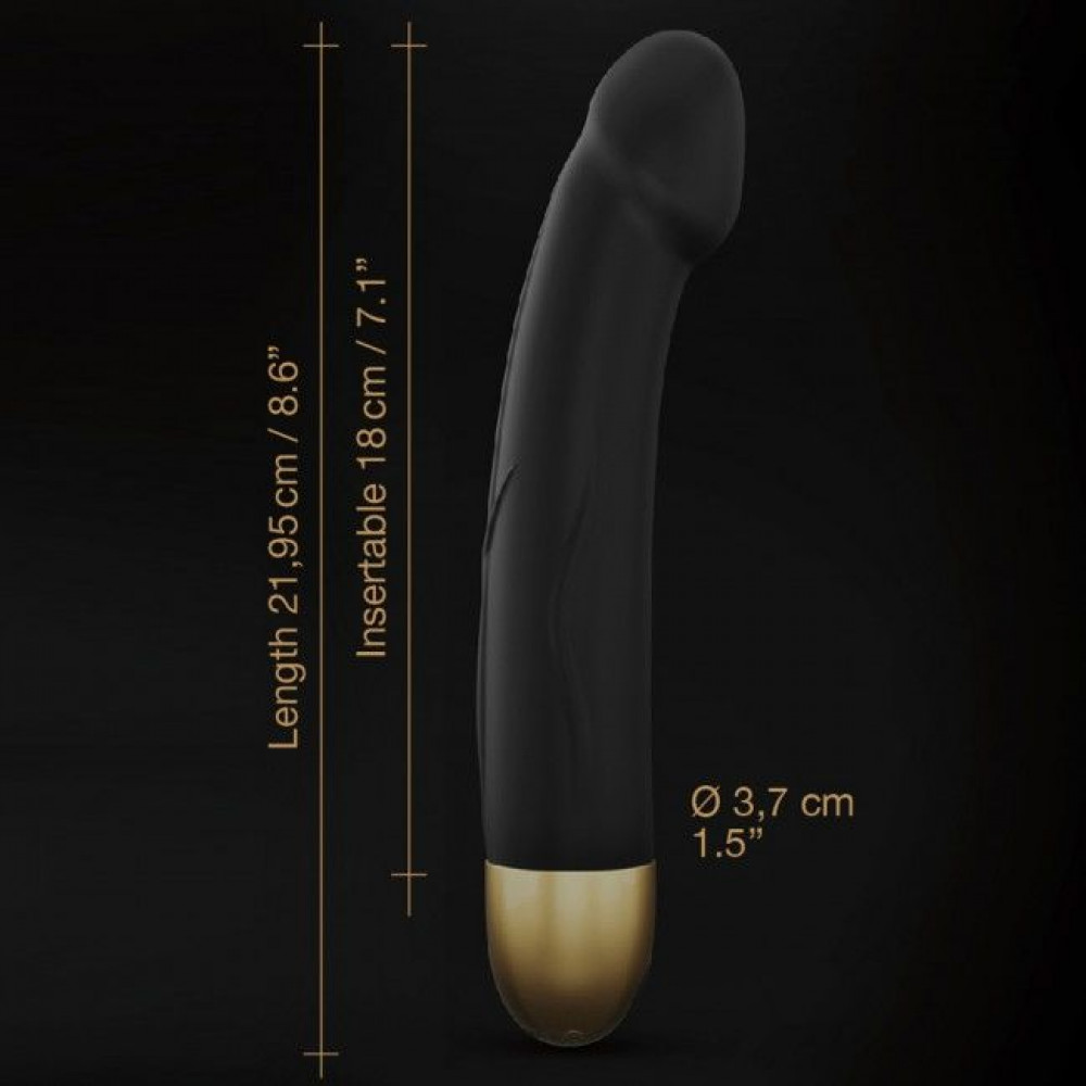 Классический вибратор - Вибратор Dorcel Real Vibration M Gold 2.0, диам 3,7см, перезаряжаемый, для точки G 3