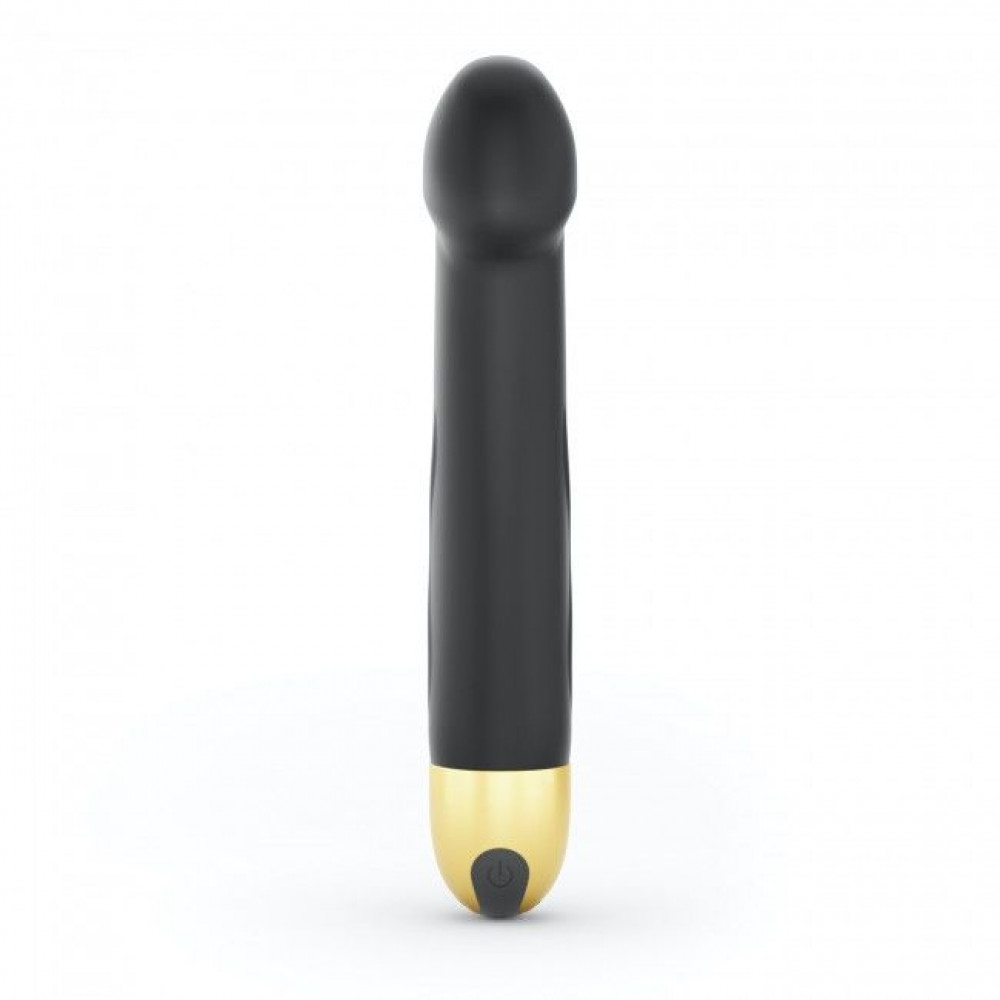 Классический вибратор - Вибратор Dorcel Real Vibration M Gold 2.0, диам 3,7см, перезаряжаемый, для точки G 1