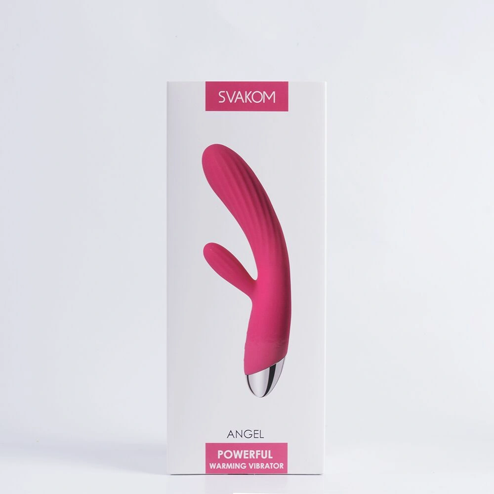 Смарт-вибратор - Интеллектуальный вибратор-кролик с подогревом Svakom Angel Plum Red 1