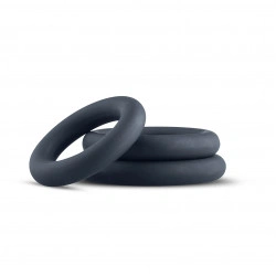 Набор эрекционных колец Boners 3-Piece Cock Ring Set, серый