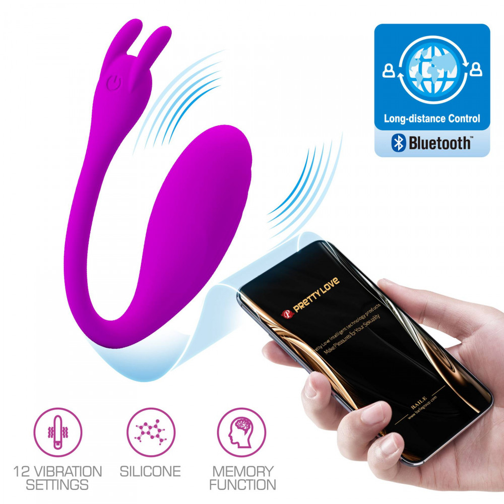 Різне - Віброяйце кероване смартфоном Pretty Love - Catalina 12 vibration functions Mobile APP, BI-014935HP 12