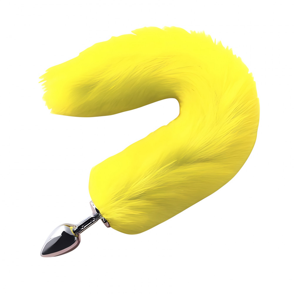 Анальные игрушки без вибрации - Анальная пробка с хвостом SKN-L12 ( размер XS )