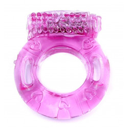 Эрекционное вибро кольцо BOSS Vibrating Cock Ring Pink, BS6700038