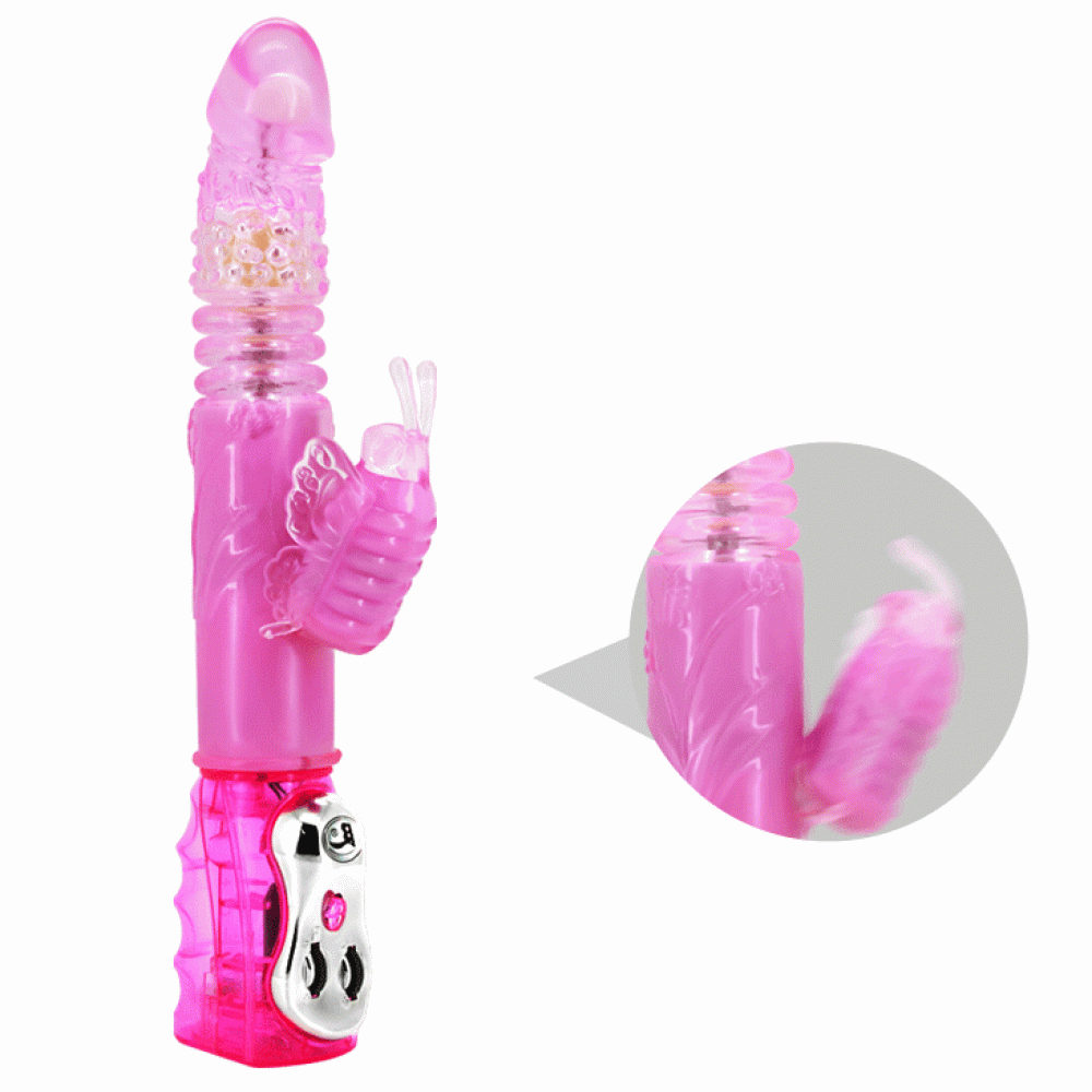 Різне - Вібратор зі стимулятором клітора, ротацією та зворотно-поступальним рухом BAILE - TRAVEL PARTNER, Vibration Rotation Thrusting, BW-020521R 4