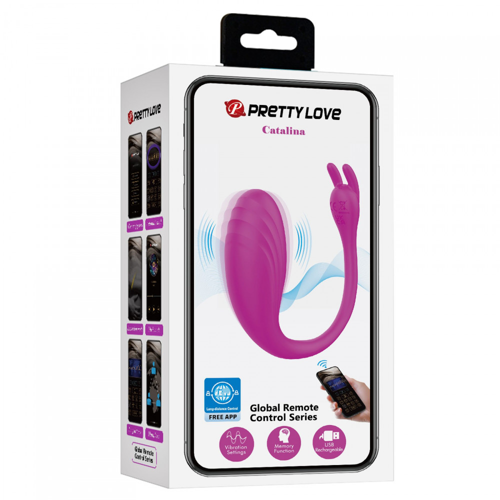 Різне - Віброяйце кероване смартфоном Pretty Love - Catalina 12 vibration functions Mobile APP, BI-014935HP 1