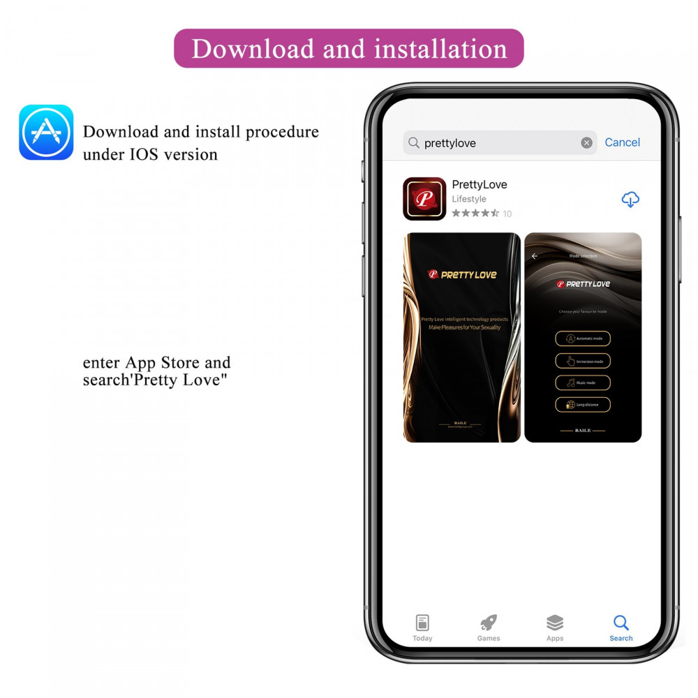 Різне - Вагінальні кульки з вібрацією і управлінням з смартфона Pretty Love - Elvira dark Purple, BI-210212HP-2 1