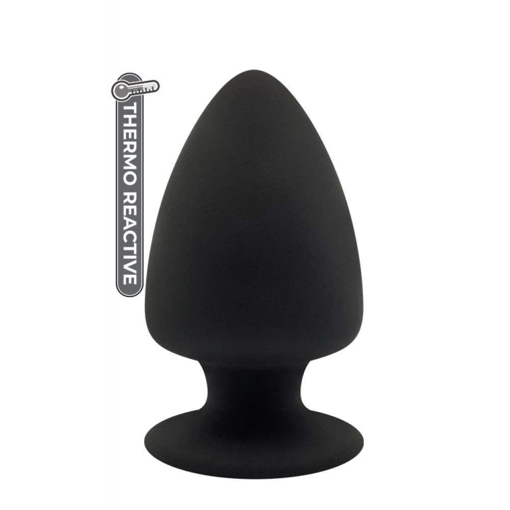 Анальная пробка - Термоактивная анальная пробка PREMIUM SILICONE PLUG L BLACK