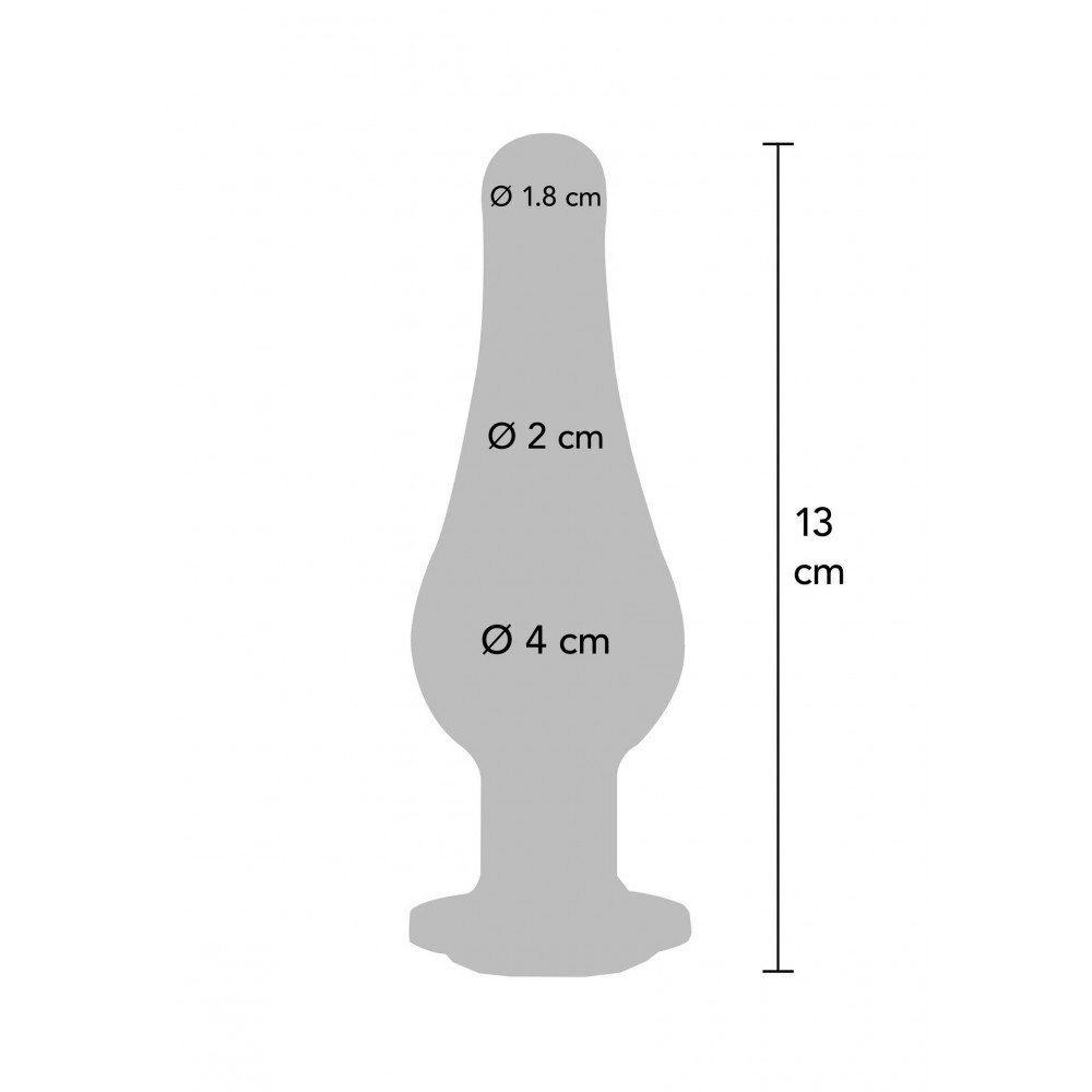 Анальные игрушки без вибрации - Анальная пробка металлическая TOY JOY Diamond, L, 13 × 9,5 см 4
