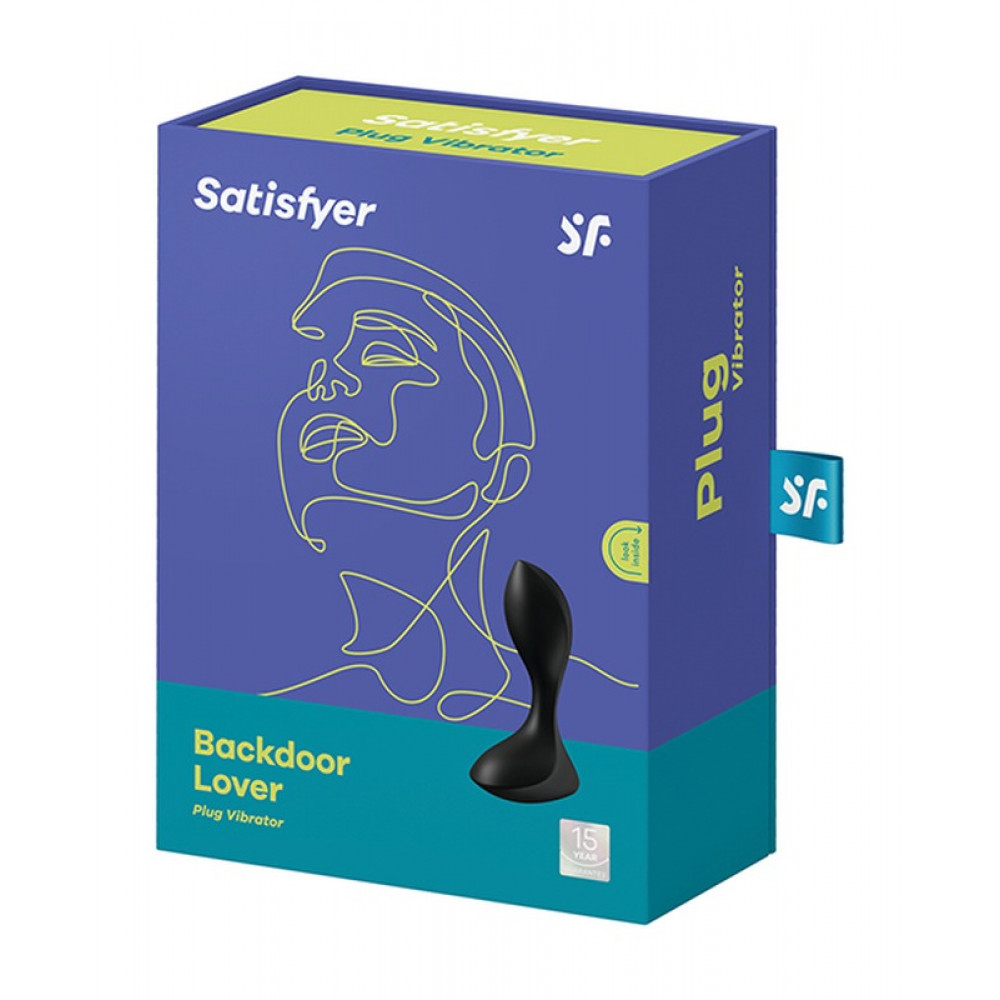 Анальные игрушки с вибрацией - Анальная пробка с вибрацией Satisfyer Backdoor Lover, черный 4